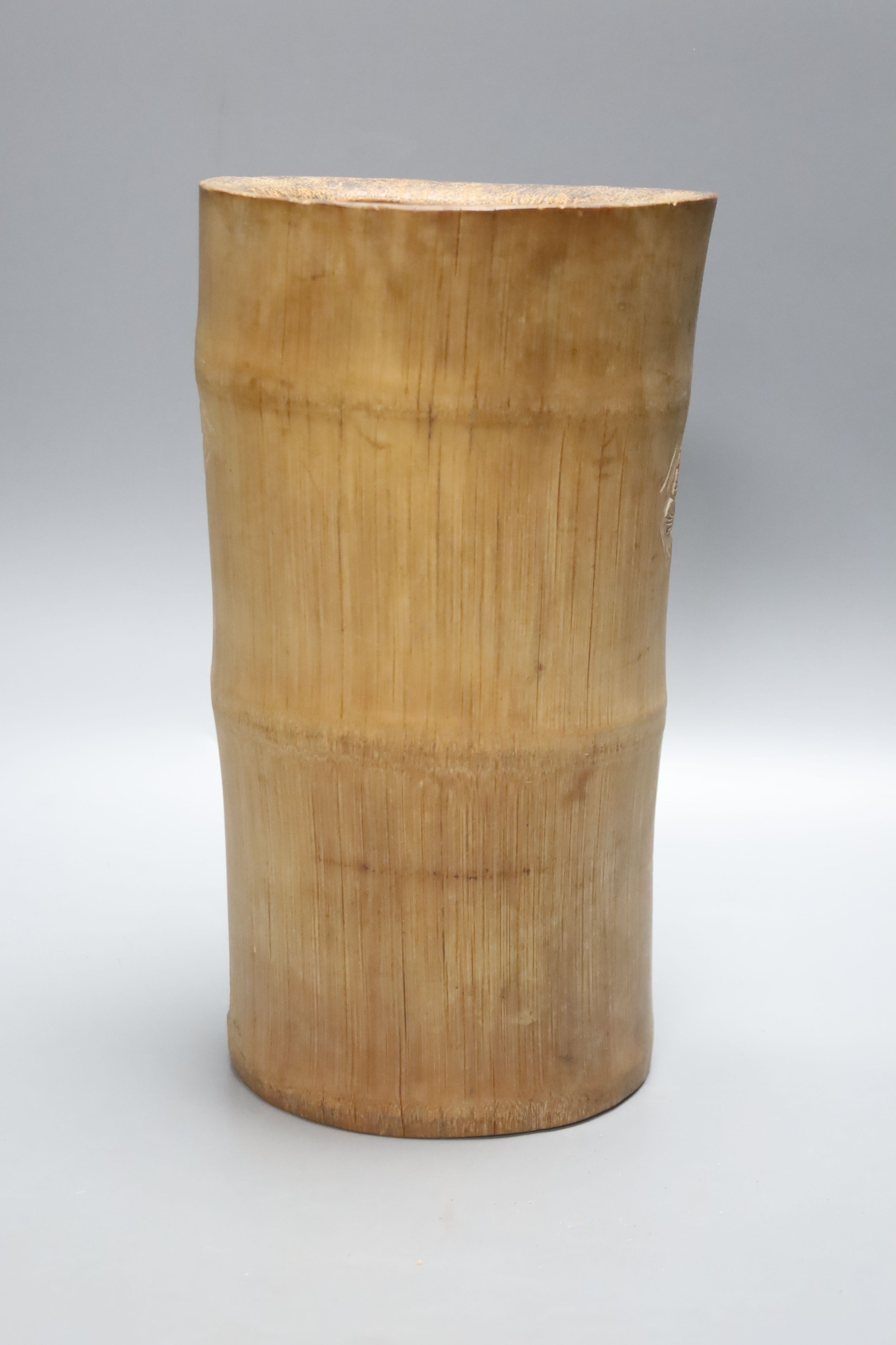 A Chinese bamboo brushpot, 26cm